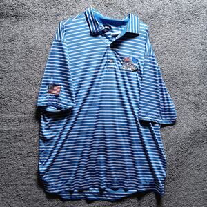 FootJoy Golf Shirt Men’s XXL Blue Striped Polo Performance